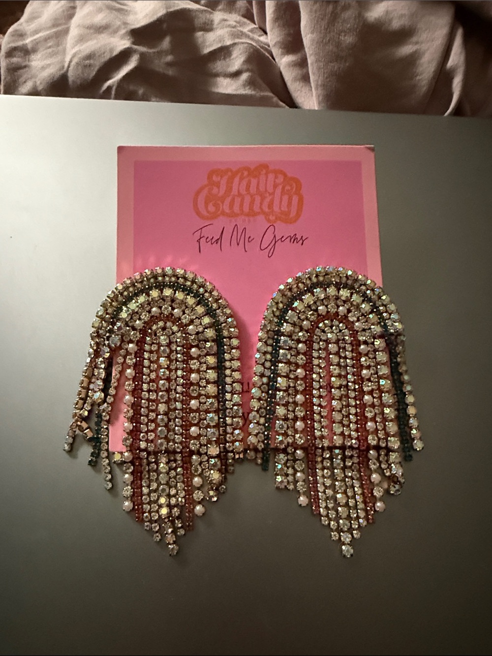 Hair Candy Beaded Fringe Earrings multicolor - Picture 3 of 4